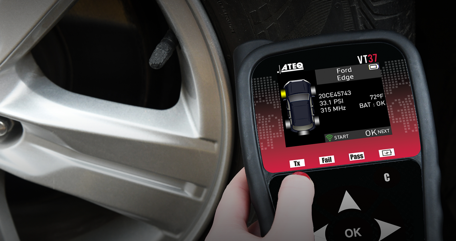 Máy chẩn đoán, kích hoạt và lập trình túi khí TPMS VT37